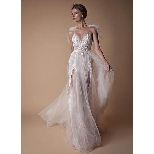 Sexy 2019 Prom Dresses Sheath Deep V-neck Lace Crystals Long Women Prom Gown Evening Dresses Gown Robe De Soiree