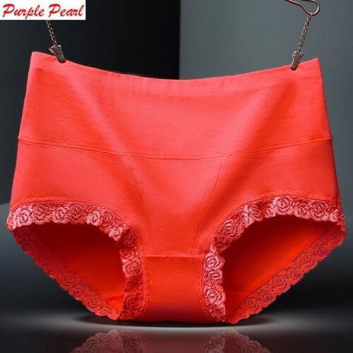 KJ037 Women Cotton Underwear Panty High Waist Breathable Trigonometric Lingeries Female Sexy Panties Body Shaping Briefs XL-5XL