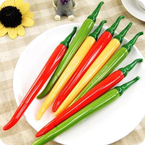 12pcs Stationery Sweet pepper shape style unisex gel pen 0.38mm resurrect