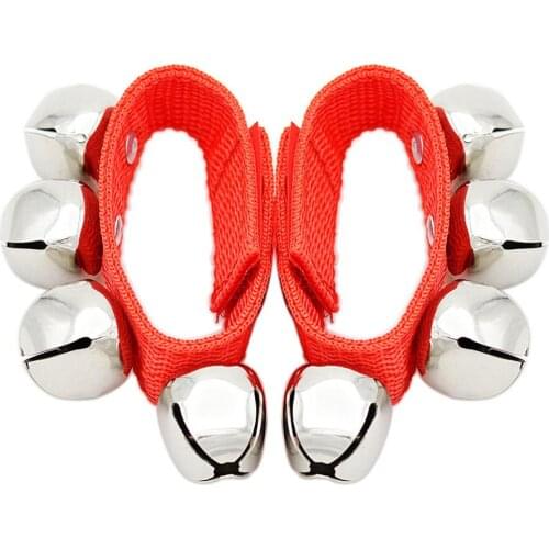 2pcs Baby Vocal Music Toys Wrist Ankle Bell Rocker Red Vocal Toys Dance Accessories Educational Toys