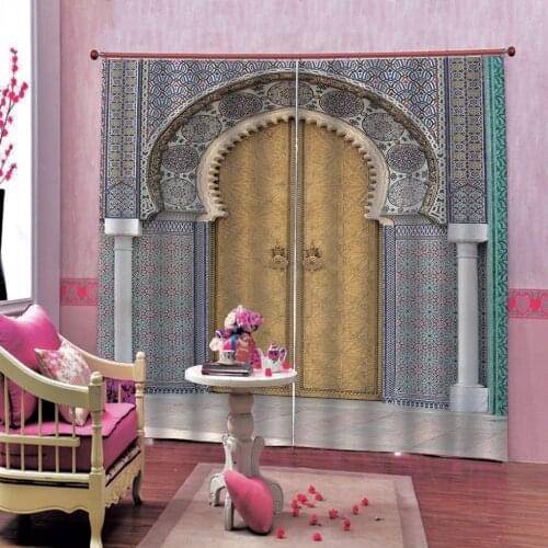 European Style 3D Curtain Roman Blackout Curtains For Living Room Bedroom Hotel Office Drapes