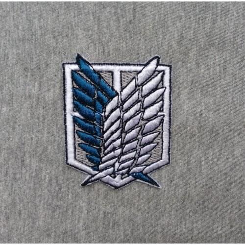 Attack on Titan Embroidered Patch Anime Geek Iron On Manga Cosplay Patch Cheap Applique Sew On Jacket Jeans Decoration