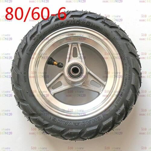 Free shipping 80/60-6 tire wheel with inner tire with hub scooter wear-resistant fit ATV Buggy Quad Lawn Mower Garden Tractor