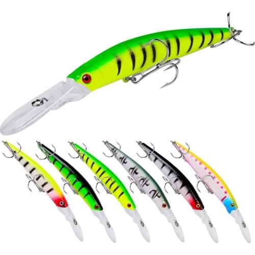 Mino Black Fish Luya Fake Bait Artificial Fishing Wobbler Bait 14.5Cm 15.5g Trolling Long Shot Hard Bait Predator Fishing 3D Eye