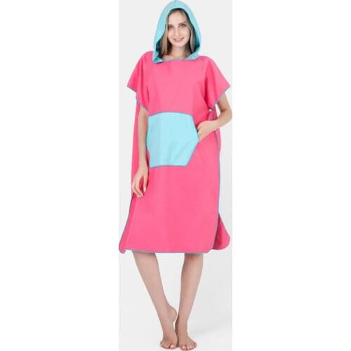Large Pocket Microfiber Wetsuit Changing Robe Poncho Beach Towel Adult Quick Drying Sport Hooded Cloak For Surf Swim Bath Towels
