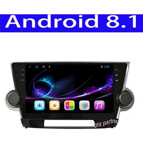 Factory price Fight partner 4G Android Car DVD for GPS for Toyota Highlander 2008-2015 1024x600 HD touch screen