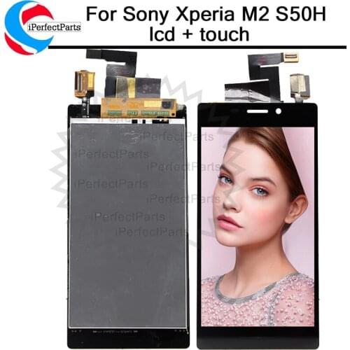 For Sony Xperia M2 S50H D2302 D2305 D2306 LCD Display+Touch Screen Digitizer Assembly Replacement parts for sony m2