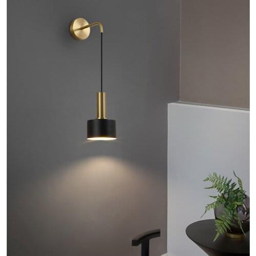 E17 Bulb Included LED Wall Lamp 360 Degree Rotation AC110-220V Stair Wall Deco Wall Sconce Living Room Golden Led luminaire