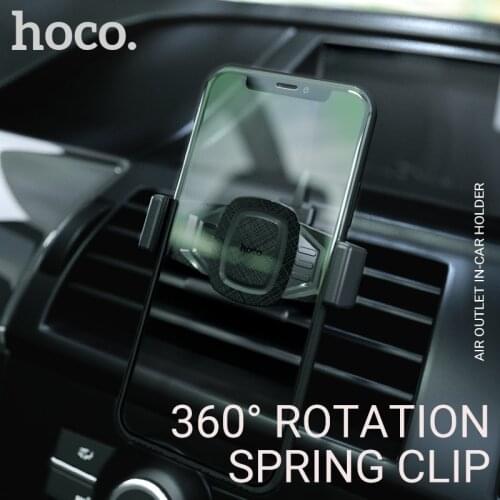 Hoco car mount phone holder air vent clip bracket grip all in one cell phone holder for car cradle for iphone 6 7 x universal