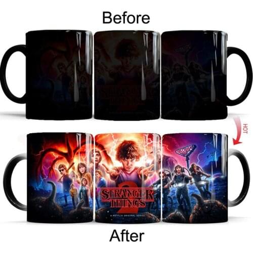 New 350mL Stranger Things Magic Ceramic Coffee Mug Color Changing Cup Bar Beer Milk Tea Cup Best Drinkware Gifts for Friends