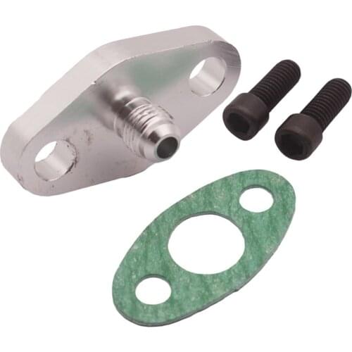 AN4 CNC Turbo Oil Feed Inlet Flange Gasket Adapter Kit For T3 T4 T35 T40 T60