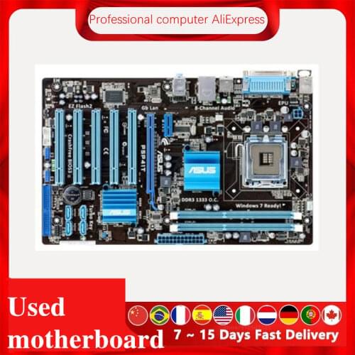 For Asus P5P41T Desktop Motherboard G41 Socket LGA 775 Q8200 Q8300 DDR3 Original Used Mainboard On Sale