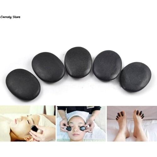 Set Hot Spa Rock Basalt Body Beauty Health Care Stone 3*4cm 7pcs /lot Massage Stones Massage Lava Natural Energy Massage