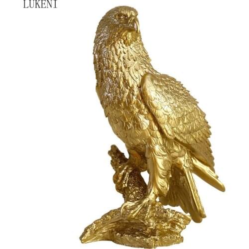 NORDIC LIGHT LUXURY GOLDEN EAGLE EAGLE ANIMAL RESIN DECORATIVE ORNAMENTS CUSTOMER DINING ROOM STUDY TV CABINET FURNISHINGS