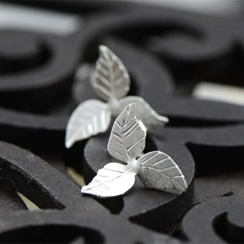 S925 Tremella nail features windmill design three dimensional three leaves simple and refreshing