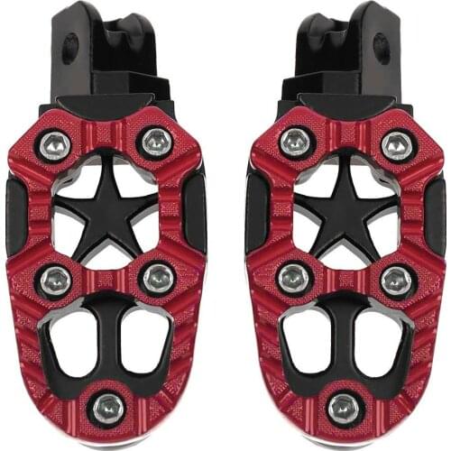 2pcs Universal 8mm Metal Foot Pegs Pedals Footrests with Spring for Off-road Motorcycle