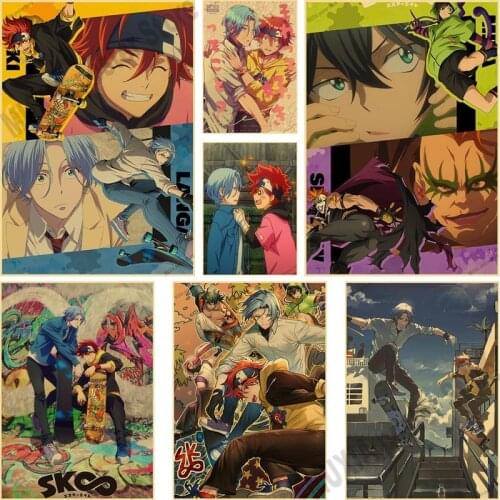 Vintage Japanese Anime SK8 The Infinity Posters Kraft Paper HD Poster Anime Home Decor Study Bedroom Bar Cafe Wall Paintings