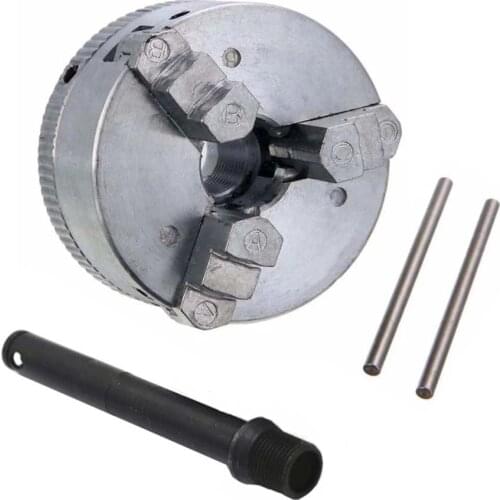 Z011 Mini Drill Chuck Zinc Alloy Manual Self-Centering Metal 3-Jaw Lathe Chuck Clamp With 2 Chuck Key For CNC Lathe Machine Tool