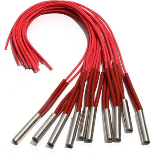 10PCS 12.5mm 25~35mm Cartridge Heater 201 Stainless Steel Electric Mould 70W/80W/90W/100W/110W Cylindrical Heating Tube