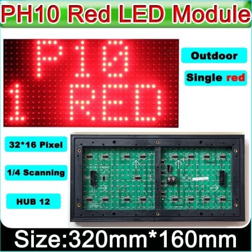 2019 NEW Red LED sign panel P10 Outdoor LED Display Module,Message Board,Brand Sign,Waterproof,High Brightness