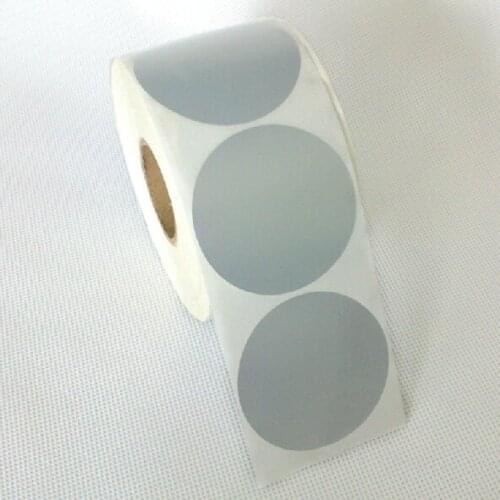 500pcs Diameter 8.5 cm Matte Silver PET Blank Waterproof Tear resistant Sealing Sticker 85*85mm