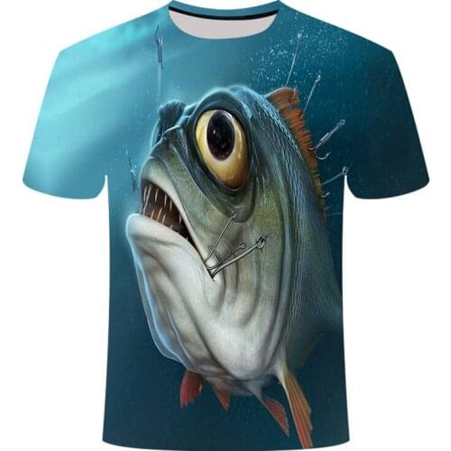 Shark T Shirt Men Sea Tshirt Punk Rock Clothes 3d T-shirt Animal Rap Hip Hop Tee Fitness Mens Clothing 2019 New Casual Tops