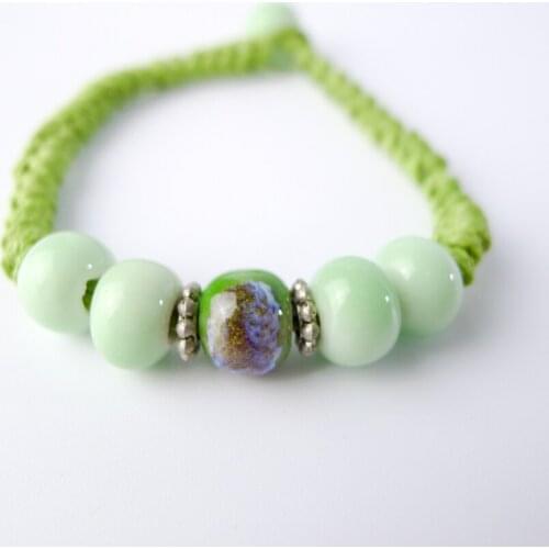 Hand-made Bohemian Charm Ceramic Bracelet For Women Gift Strand bracelets #EY404