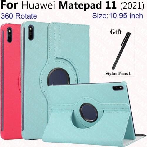 360 Degree Rotating PU Leather Flip Stand Protector for MatePad 11 Case Tablet Cover for Huawei MatePad 11 Case 2021 10.95 inch