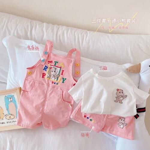 Childrens Cartoon Short-sleeved T-shirt 2021 Summer New Korean Baby Girls Loose Comfortable Cotton Top Baby Cartoon T Shirt Top