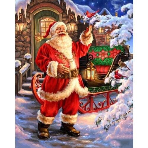 DIY 40X50 Oil Painting By Numbers Santa Claus paint by numbers On Canvas Home Decor Digital Painting chrismas gift