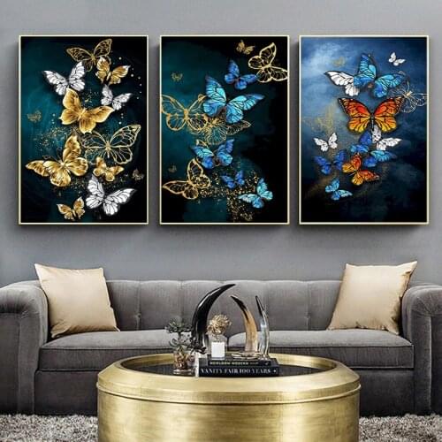 GATYZTORY 3pcs Painting By Numbers For Adults Children Butterfly HandPainted Oil Painting Canvas DIY Gift Home Decor 40X50cm
