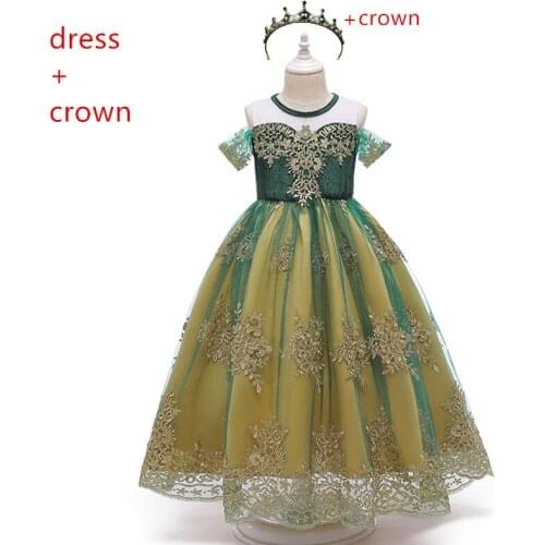 Summer Elsa Dress Girls Princess Dress Halloween Dresses For Girls Costume Anna Jasmine Carnival Cosplay Party Children Clothing