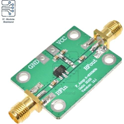 HMC580 RF Low Noise Power Amplifier Board Module Vpp=5V 22dB Gain DC 3.3-5.5V 88mA 1-1000MHz High Gain for Short wave FM radio