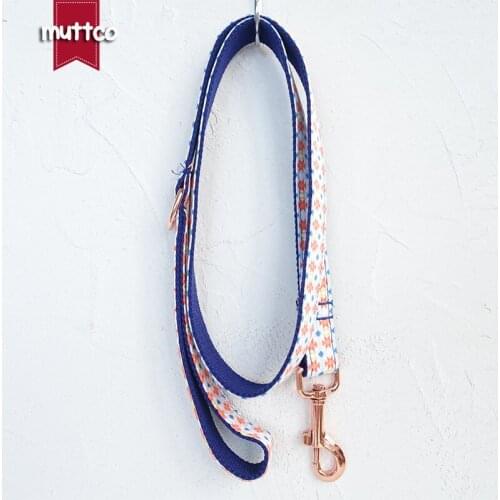 MUTTCO retailing British style collar handmade THE LANTERN plaid fashion dog leash 5 sizes UDC056M