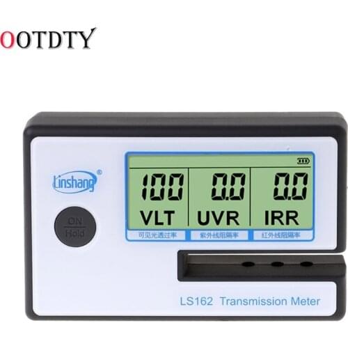 OOTDTY LS162 Window Tint Meter Solar Film Transmission Meter,Filmed Glass Tester ,VLT transmittance meter ,UV IR rejection meter