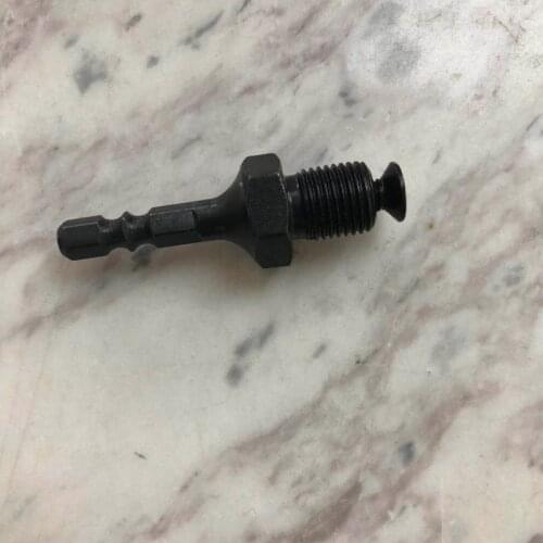 Hexagonal 1/4" 6.35mm Hex Shank Adapter to 1/2-20UNF Hex Shank Male Thread w Reverse Screw for Drill Chuck