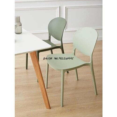 Plastic chair modern minimalist dining chair net celebrity leisure creative adult back chair thickened strong dining table and c
