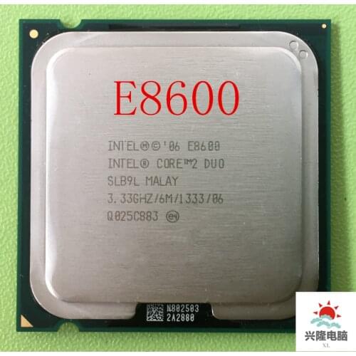Intel Core 2 Duo E8600 e8600 Processor SLB9L DUAL-CORE 3.33GHz FSB1333MHz Desktop LGA 775 CPU