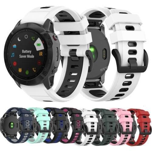 26 22 20mm Watchband For Garmin Fenix 6 6X Pro 5 5X Plus 3HR Silicone Band Fenix6 Fenix5 Watch Quick Release Easyfit Wrist Strap