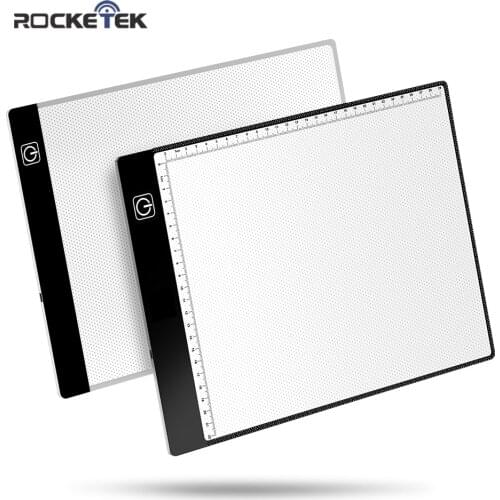 Rocketek A5 A4 LED Drawing Tablet Digital Graphics Pad USB Light Box Copy Board Electronic Art Graphic Painting Writing Table