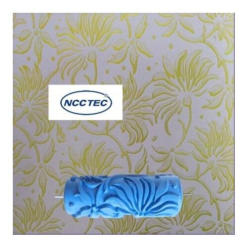 5'' NCCTEC Print roller decorative pattern FREE shipping 125mm liquid paint wallpaper mould diatom ooze embossed roller tools