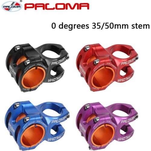 Paloma Bicycle Handlebar Stem Mtb Short Power Road Bike 0 Degree 31.8 Stem 35mm 50mm Positive and Negative Cycling Spare Parts
