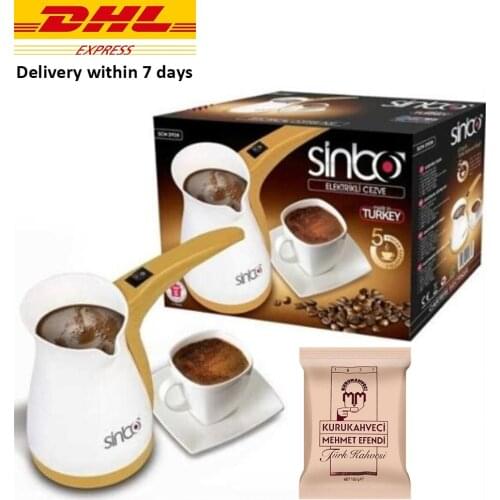 Sinbo Portable Electrical Turkish Coffee Pot office Coffee Maker Boiled Milk Coffee Kettle Made in Turkey Kitchen Appliance