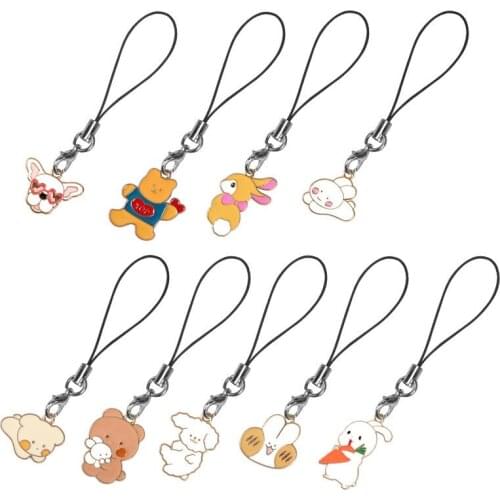 Cute Cartoon Phone Strap Lanyards for IPhone/Samsung/Xiaomi/Huawei Mobile Phone Strap Key Hang Rope Phone Decor Animal Lanyard