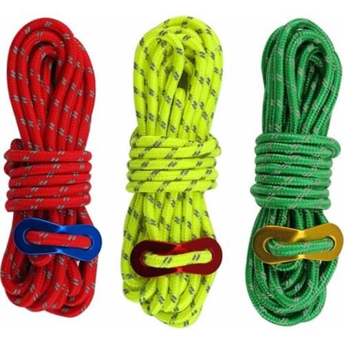 Outdoor Rock Climbing Rope 4mm Diameter High Strength Survival Paracord Safety Rope Cord String Hiking Accessory