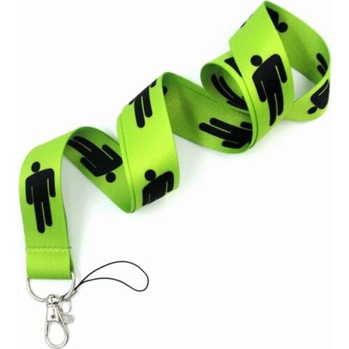 High-end atmospheric fashion mobile phone lanyard, certificate sling, fluorescent safety warning lanyard, factory direct sales