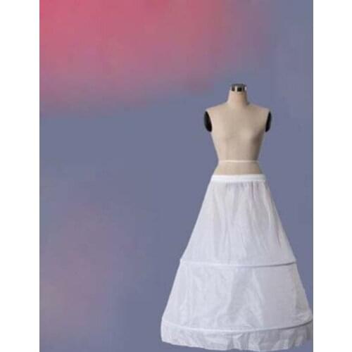 2 Hoops Wedding Petticoat Long Tulle Skirts Womens Underskirt For Wedding Dress