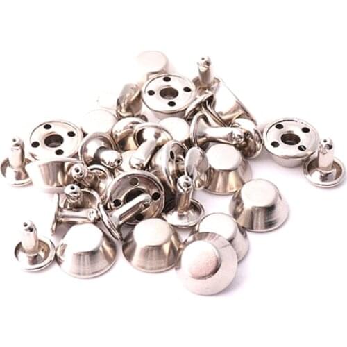 10 x 9mm Flat cone Rivets Double Cap Rivets Purse Feet Rivets Studs Fasteners