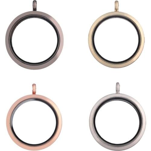 5Pcs/lot L2 35mm Living Round Floating Locket Pendant Making Aromatherapy Diffuser Perfume Gift Jewelry