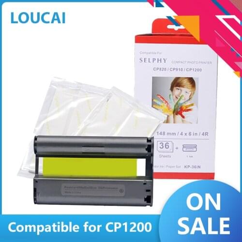 6 Inch Color Ink Cartridges Ribbon Compatible For Canon Selphy CP Series CP800 CP810 CP820 CP900 CP910 CP1200 CP1300 CP1000 Phot